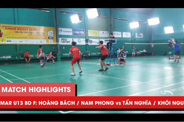 Highlights | JWS 2021 (Tháng 3) | BD U13 Chung kết: Hoàng Bách/Nam Phong vs Tấn Nghĩa/Khôi Nguyên