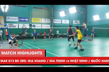 Highlights | JWS 2021 (Tháng 3) | BD U13 Tranh hạng Ba: Nhật Minh/Quốc Nam vs Gia Khang/Gia Thịnh