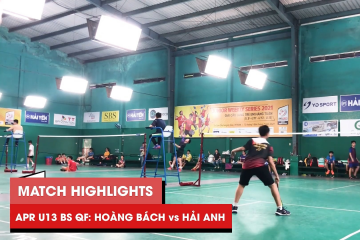 Highlights | JWS 2021 (Tháng 4) | BS U13 Tứ kết: Đỗ Nguyễn Hoàng Bách vs Phạm Thạch Hải Anh