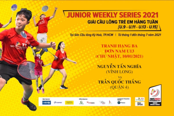 JWS 2021 (10/1) | U13 | BS | 3RD: Nguyễn Tấn Nghĩa (Vĩnh Long) vs Trần Quốc Thắng (Quận 4)