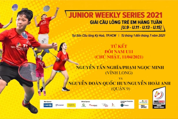 JWS 2021 (11/4) | U11 | BD | QF: Tấn Nghĩa/Ngọc Minh (Vĩnh Long) vs Quốc Huy/Hoài Anh (Quận 9)