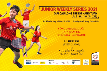 JWS 2021 (25/4) | U13 | BS | R3: Lê Hữu Trí (Tiền Giang) vs Nguyễn Anh Khôi (Khánh Nguyễn)