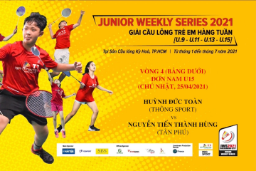 JWS 2021 (25/4) | U15 | BS | R4: Huỳnh Đức Toàn (Thông Sport) vs Nguyễn Tiến Thành Hùng (Tân Phú)