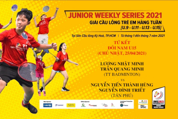 JWS 2021 (25/4) | U15 | QF: Nhật Minh/Quang Minh (TT Badminton) vs Thành Hùng/Đình Triết (Tân Phú)