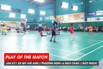 Play of the match | JWS 2021 (Tháng 1) | XD U11 Tứ kết: Hải Anh/Phương Nghi vs Bảo Châu Bảo Ngọc (2)