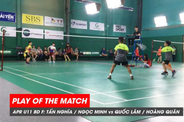 Play of the match JWS 2021 (Tháng 4) BD U11 Chung kết Tấn Nghĩa/Ngọc Minh vs Quốc Lâm/Hoàng Quân (1)